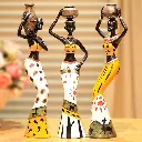 Graceful African Woman Statue