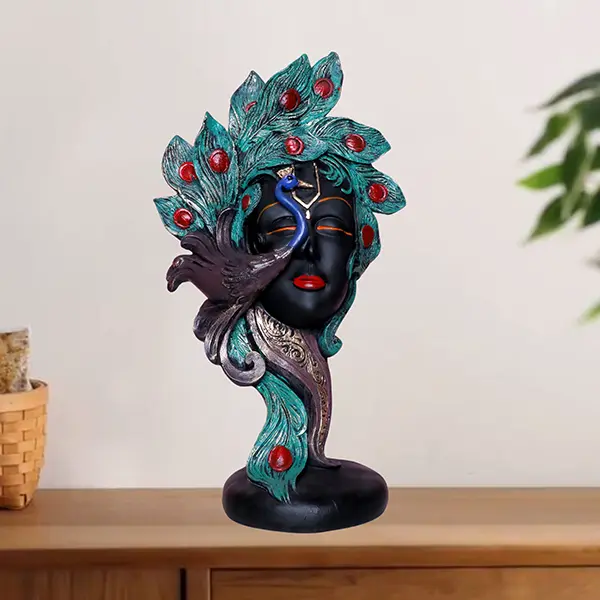 Antique Krishna Idol Showpiece (Polyresin)