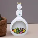 Elegant Girl Figurine with Hollow Storage Base