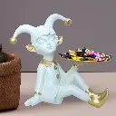 White Jester Figurine Candy & Snack Holder