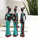 Cultural African Lady Sculpture – Decorative Accent Piece
