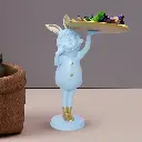 Decorative White Bunny Tray Stand – Modern Candy & Snack Holder
