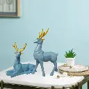 Blue Deer Showpiece – 8 Inch Height Home Decor
