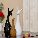 Lucky Deer Family Showpiece Set of 3 – Multicolor Polyresin – 10 Inch