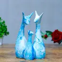 Set of 3 Lucky Deer Statues – 10” Marble Textured Polyresin Showpieces for Elegant Home Decoration