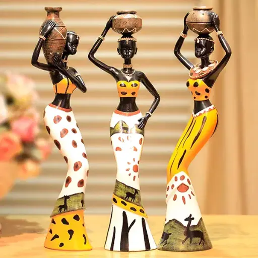 Graceful African Woman Statue