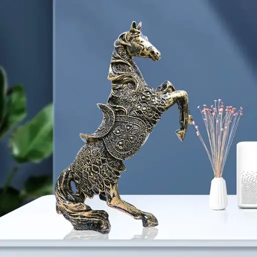 Antique Big Horse Showpiece for Home Decor (Polyresin) 