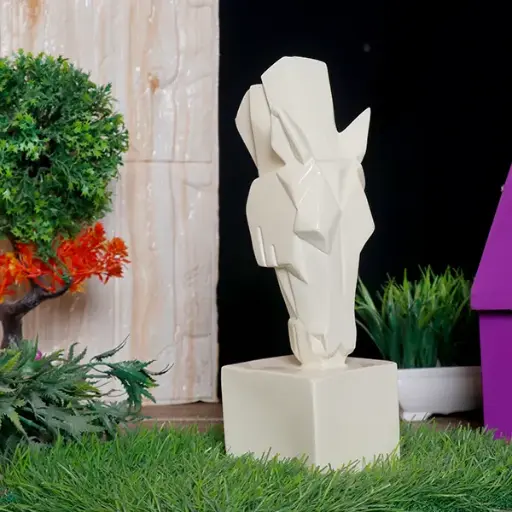 Grazing Horse Head Sculpture Showpiece Polyresin